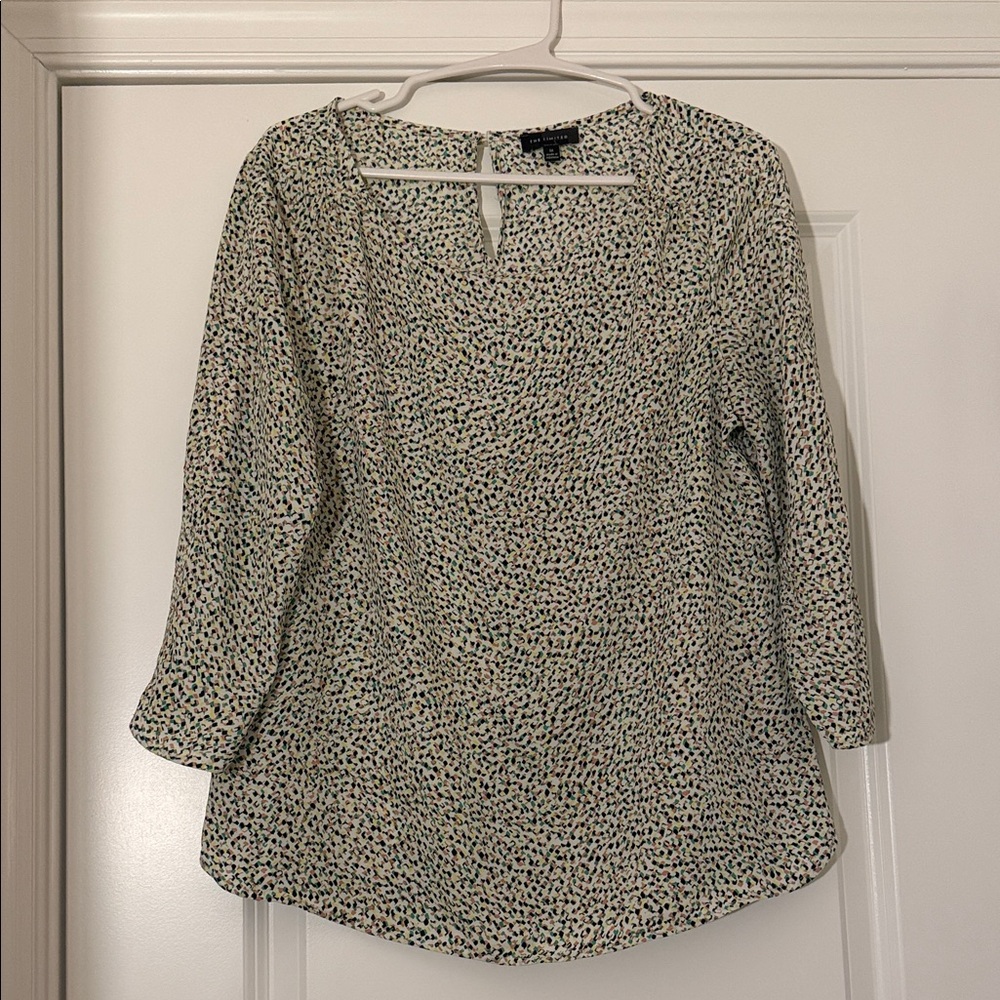 The Limited Black and White Patterned Blouse